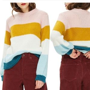 Topshop colorblock sweater US 4